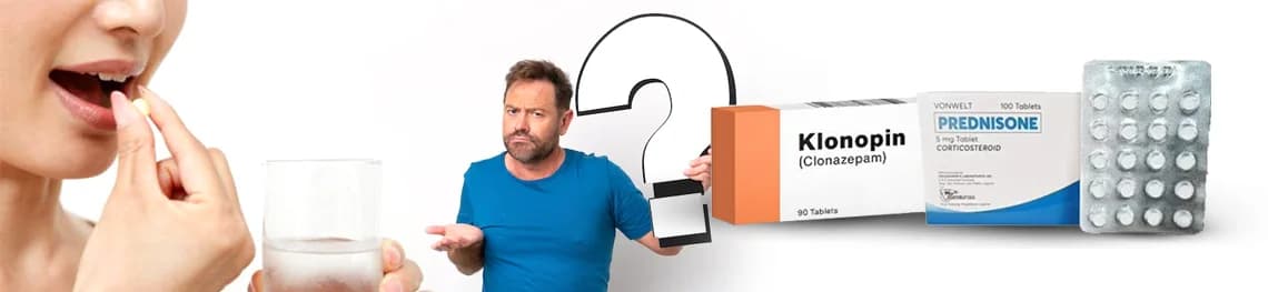 CAN YOU TAKE KLONOPIN ALONG WITH PREDNISONE in a tablet