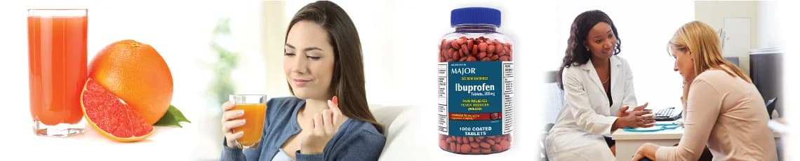 IS IT SAFE TO TAKE IBUPROFEN ALONG WITH GRAPEFRUIT JUICE