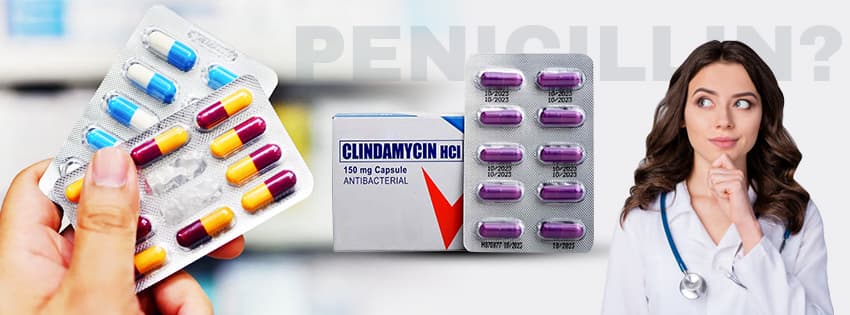 clindamycin tablet in a strip