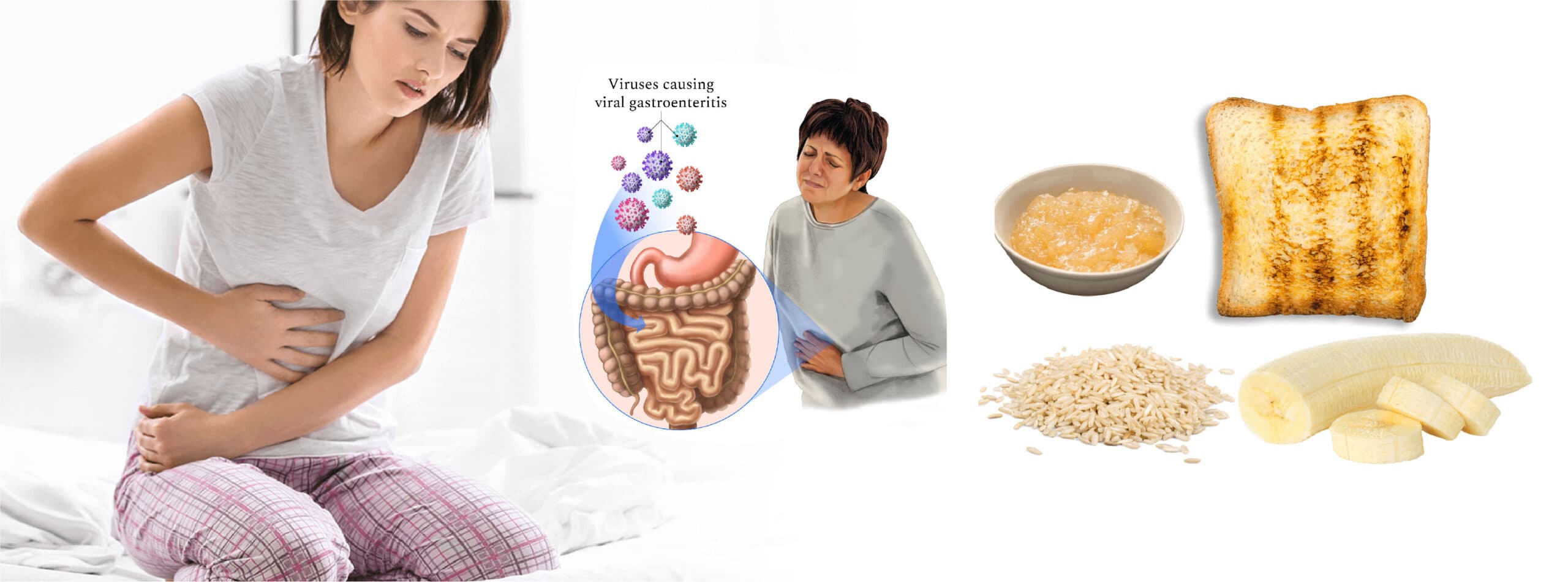 What to eat when you have a stomach virus blog image.