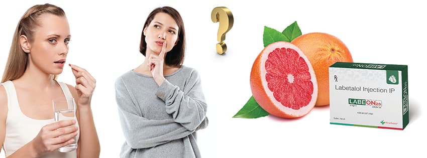 Can I take labetalol with grapefruit in a webp image