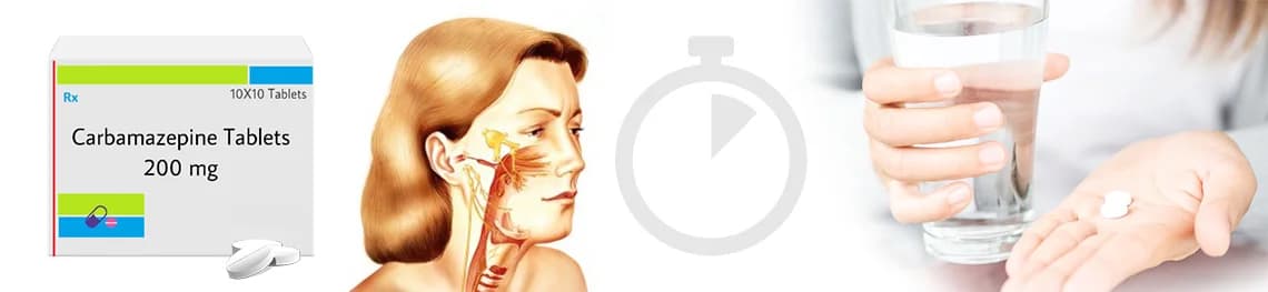 How long does it take for carbamazepine to work for trigeminal neuralgia?
